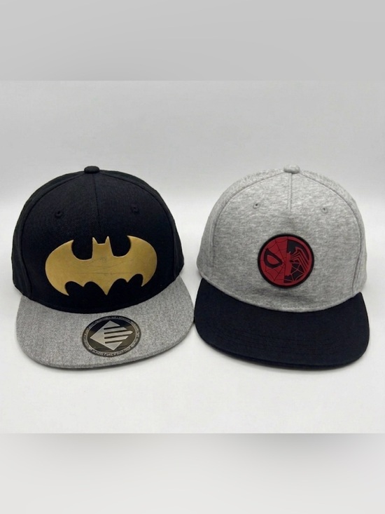 Marvel Other - H&M Batman & Marvel Spider-Man Toddler Hats Bundle (Size 1.5-4Y)